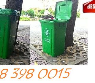 Thùng rác nhựa HDPE 90 lít nắp