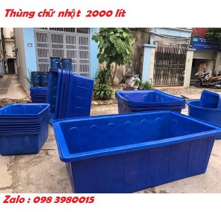 Thùng nhựa nuôi cá được chia làm 2 loại: Loại 1 lớp, và loại 2 lớp