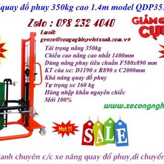 Xe nâng quay đổ phuy có tải trọng nâng 350kg