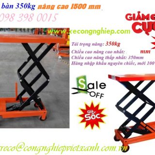 Xe nâng mặt bàn 500kg cao 900mm – Sale off mạnh